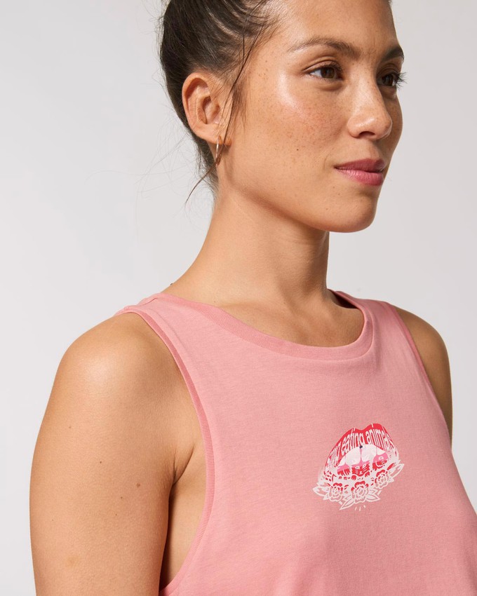 Read My Lips - Pink Singlet Tank from Plant Faced Clothing