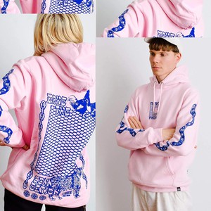 Make The Connection Hoodie - Pink x Blue - ORGANIC X RECYCLED from Plant Faced Clothing