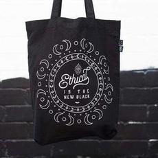 Ethical Is The New Black - Premium 100% Organic Cotton Tote - Metallic Silver van Plant Faced Clothing