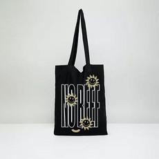 No Beef Recycled Tote Bag - Black van Plant Faced Clothing