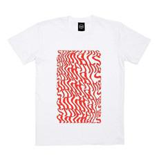Illusions Tee - Stop Eating Animals - White x Red van Plant Faced Clothing