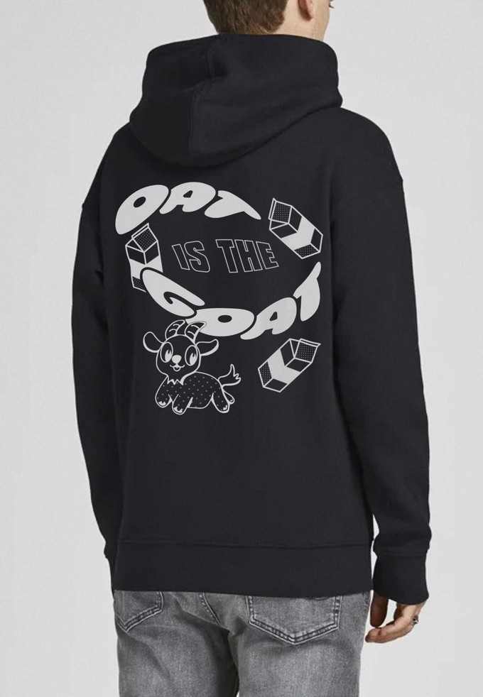 Oat Is The Goat Hoodie - Black from Plant Faced Clothing