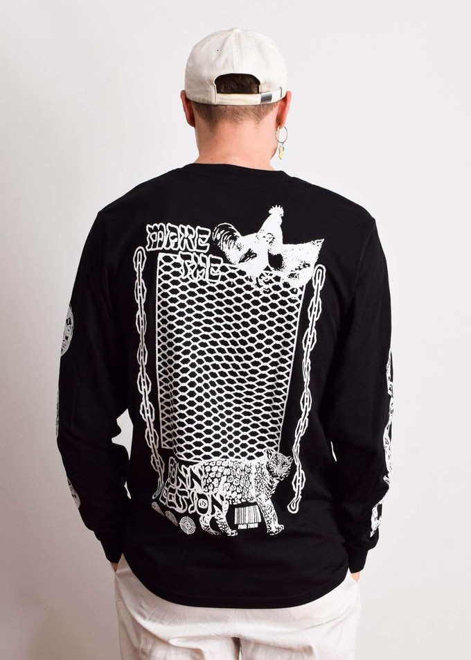 Make The Connection Long Sleeve - Black from Plant Faced Clothing