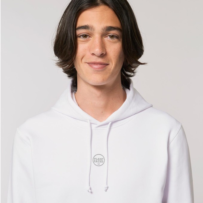 The Classics Hoodie - Embroidered Logo - Frost White - ORGANIC X RECYCLED from Plant Faced Clothing