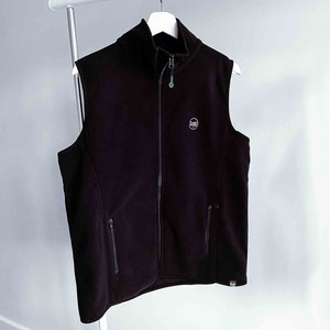 The Classics - Recycled Fleece Zip Vest - Embroidered Logo - Black from Plant Faced Clothing