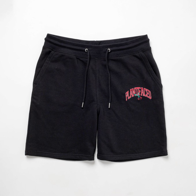 Cherry Jogger Shorts - Black - ORGANIC X RECYCLED from Plant Faced Clothing