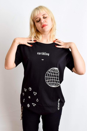 Earthling Tee - Black from Plant Faced Clothing