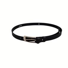 Slim Leather Belt Black via Pret a Collection