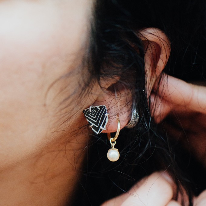 Nina Stud Soapstone Earrings from Project Três