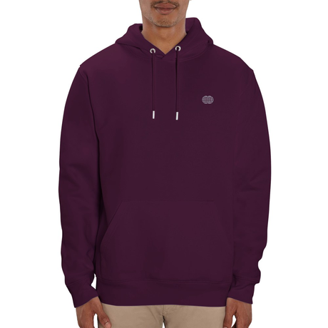 Basic Hoodie Embroidered Maroon from Pure Ecosentials