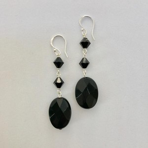 Oorbellen Onyx en Swarovski from Pure Prana Oorbellen Onyx en Swarovski from Pure Prana