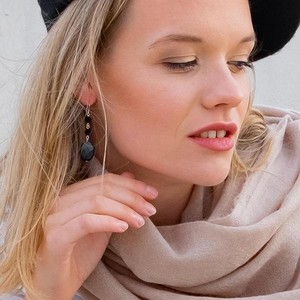 Oorbellen Onyx en Swarovski from Pure Prana Oorbellen Onyx en Swarovski from Pure Prana