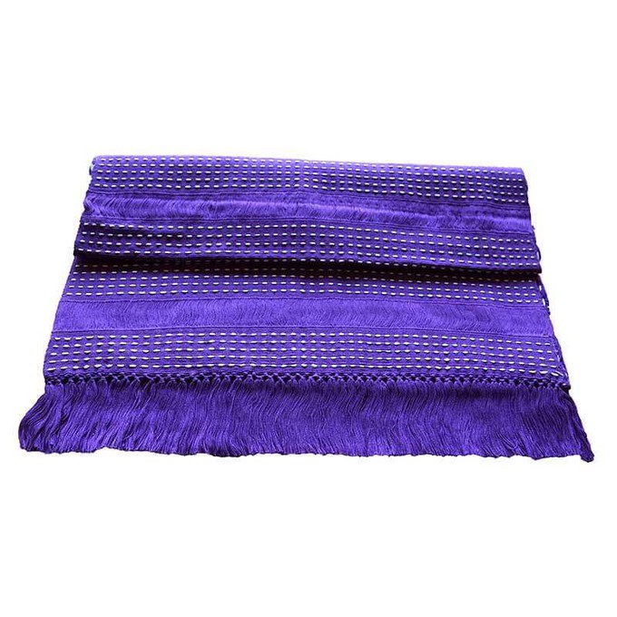 Table Runner Lilac - 68" x 17" - Handmade of Cotton and Fair from Quetzal Artisan