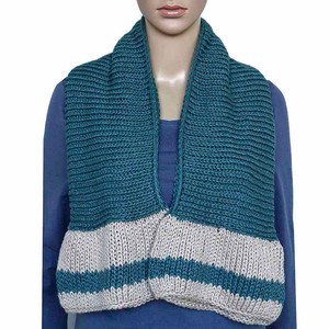 Bolero Scarf Blue Ocean - Crochet Necklace - Stylish and Warm from Quetzal Artisan