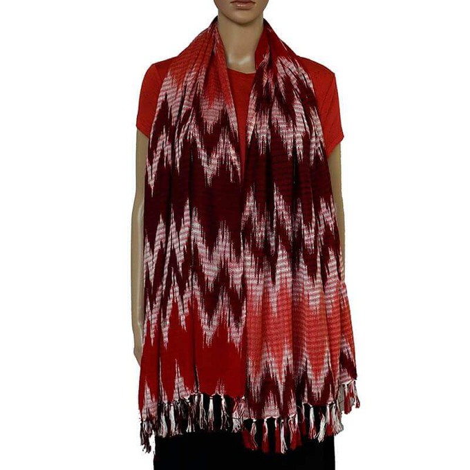 Shawl Jaspe Fire - Natural Dyes - Ecofriendly and Fairtrade from Quetzal Artisan