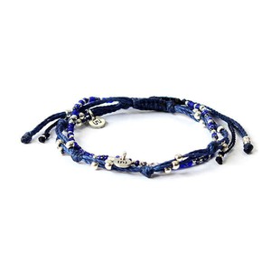 Bracelet Blue Smile - 2 strands - Handmade and Fairtrade from Quetzal Artisan