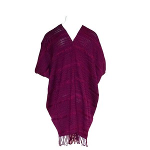 Cotton Poncho Fuchsia - Beautiful, Ecofriendly and Fairtrade from Quetzal Artisan
