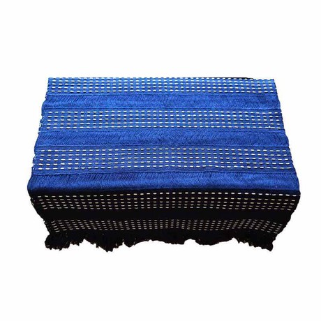Table Runner Dark Blue - Cotton - 68" x 17" - Fairtrade from Quetzal Artisan
