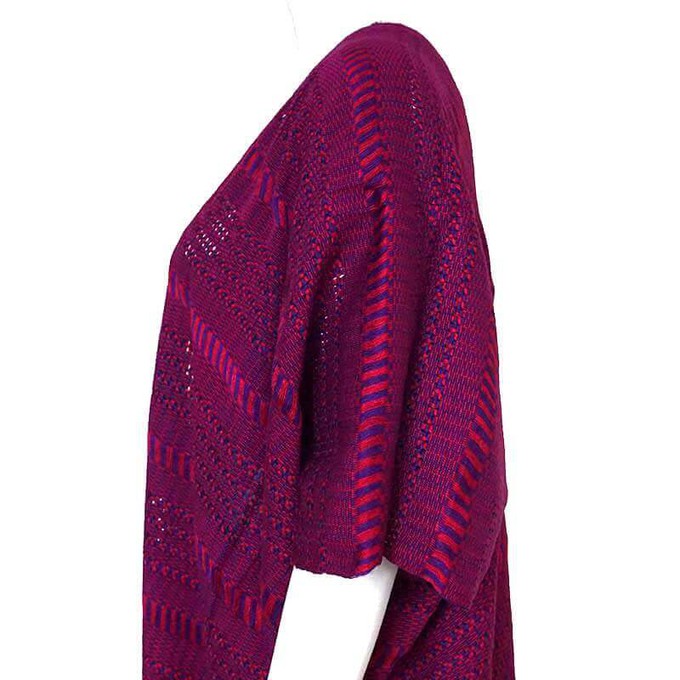 Cotton Poncho Fuchsia - Beautiful, Ecofriendly and Fairtrade from Quetzal Artisan