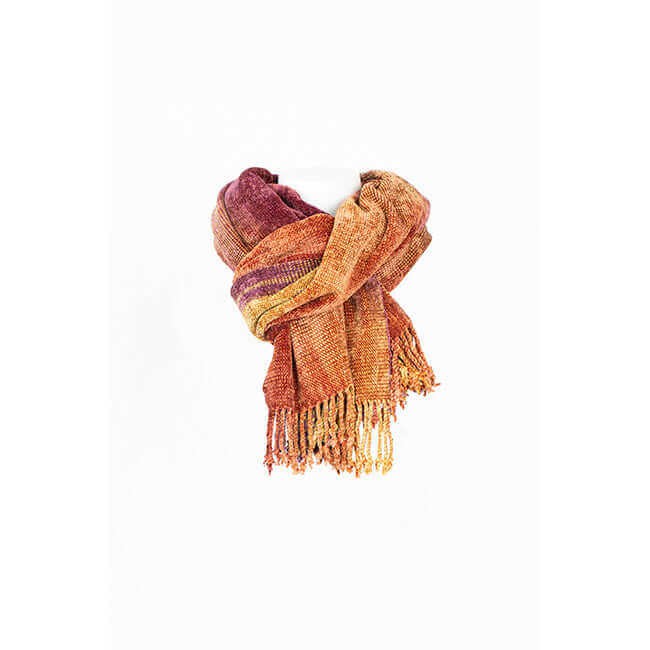 Shawl Coral Gold - Organic Bamboo - Fairtrade & Sustainable from Quetzal Artisan