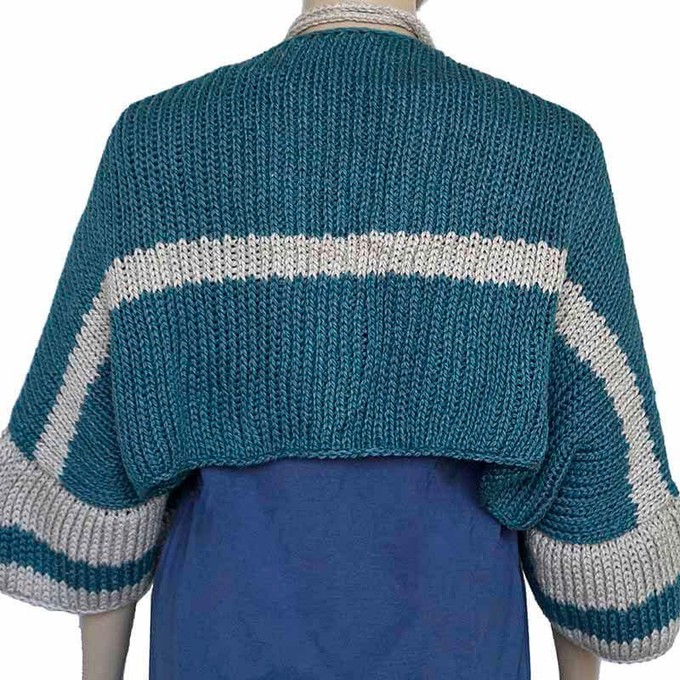 Bolero Scarf Blue Ocean - Crochet Necklace - Stylish and Warm from Quetzal Artisan
