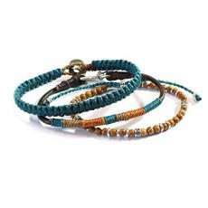Bracelet Turquoise Brown - For Men - Handmade and Fairtrade via Quetzal Artisan