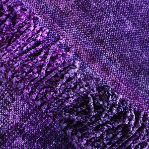 Poncho Purple - Bio Bamboo Chenille - Sustainable & Fairtrade from Quetzal Artisan