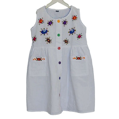 Cotton Dress Blue Moon 10 - Age 3-4 years - Lovely and Fair from Quetzal Artisan