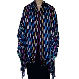 Shawl Indigo Confetti - Ecofriendly and Fairtrade Scarf from Quetzal Artisan