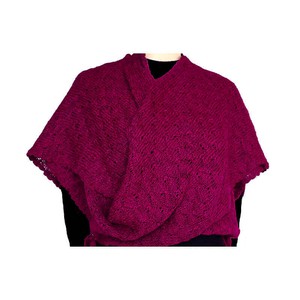 Poncho Tunic Fuchsia - Alpaca Wool - Stylish & Warm from Quetzal Artisan