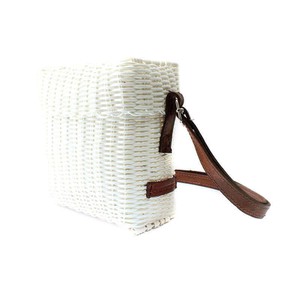 Small Bag Ivory White - Recycle Plastic - Fashionable & Fair from Quetzal Artisan