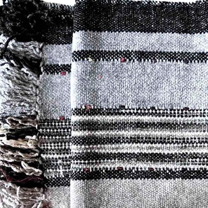 Scarf Black Grey - Organic Bamboo - Beautiful and Fairtrade from Quetzal Artisan Scarf Black Grey - Organic Bamboo - Beautiful and Fairtrade from Quetzal Artisan