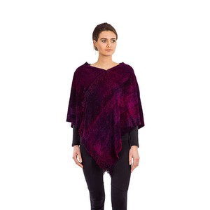 Poncho Magenta - Organic Bamboo - Sustainable and Fairtrade from Quetzal Artisan