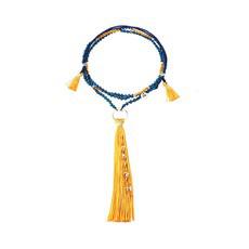 Tassel Necklace Mustard - Handmade, Beautiful and Fairtrade via Quetzal Artisan