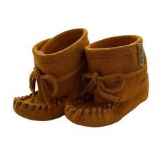 Kids Booties - Suede Moccasin Slippers for Babies Toddlers via Quetzal Artisan