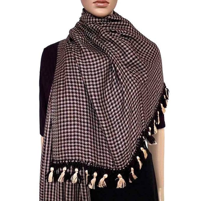 Shawl Deep Purple - Oversized - Fashionable and Fairtrade from Quetzal Artisan