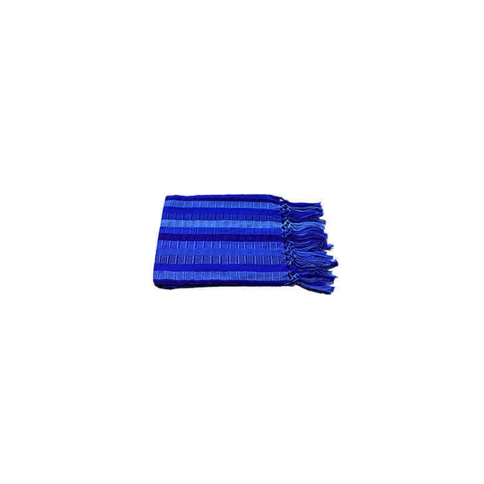 Scarf with Fringes Dark Blue - Handmade and Fairtrade from Quetzal Artisan