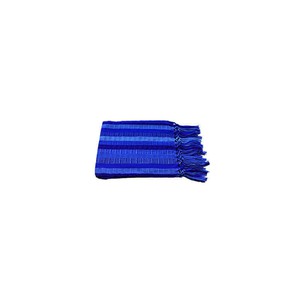 Scarf with Fringes Dark Blue - Handmade and Fairtrade from Quetzal Artisan