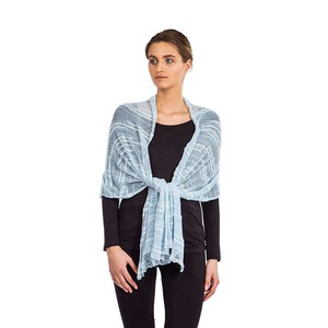 Shawl Sky Blue - Bamboo and Pima Cotton - Beautiful & Lightweight from Quetzal Artisan