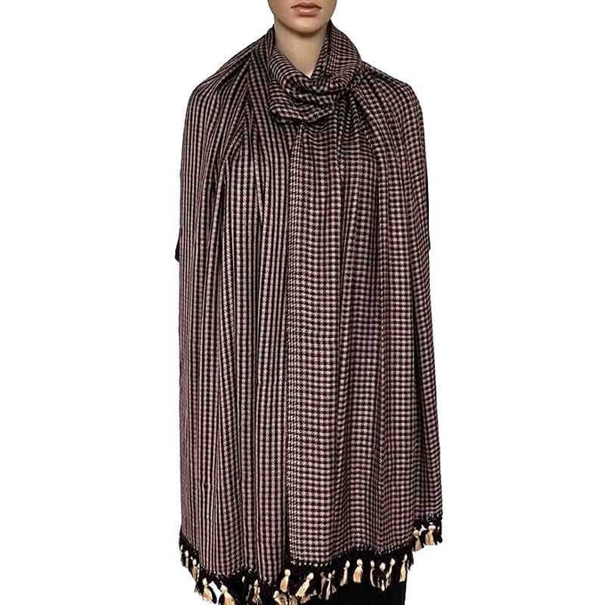 Shawl Deep Purple - Oversized - Fashionable and Fairtrade from Quetzal Artisan