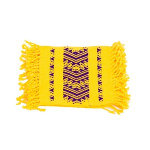 Yellow Coasters - Set van 6 - Cotton - Colorful & Fairtrade from Quetzal Artisan