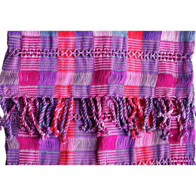 Scarf Pink Violet - Natural Dyes - Beautiful & Fairtrade from Quetzal Artisan