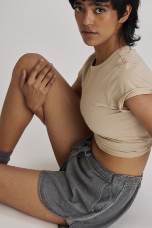 Power Play Shorts in Grey Denim from Reistor