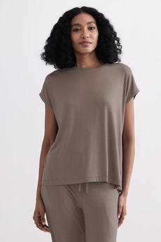 Relaxed Tee in Brown via Reistor