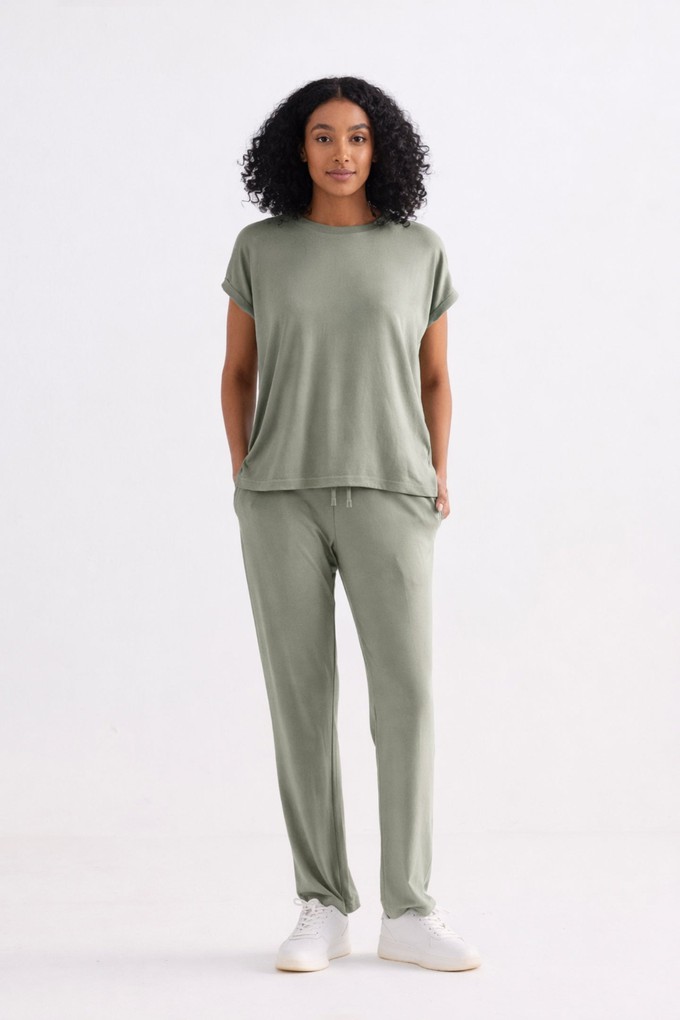 Relaxed Tee Set in Olive from Reistor