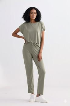 Relaxed Tee Set in Olive via Reistor