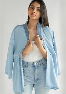 Travel Light Denim Jacket in Ocean Blue via Reistor