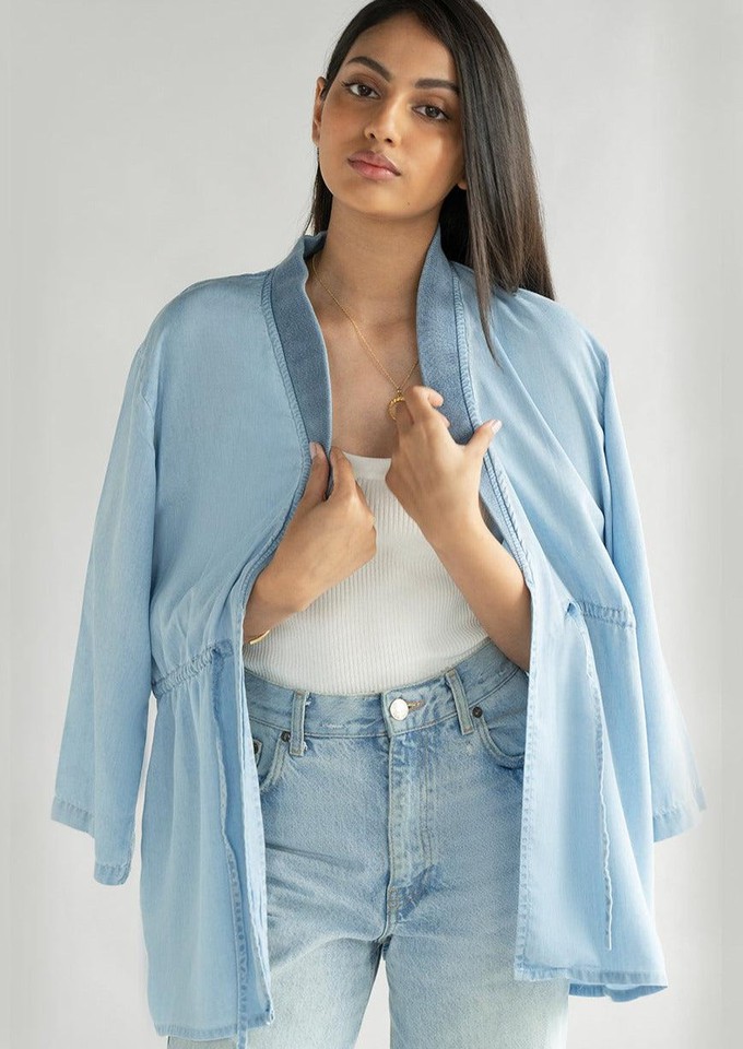 Travel Light Denim Jacket in Ocean Blue from Reistor