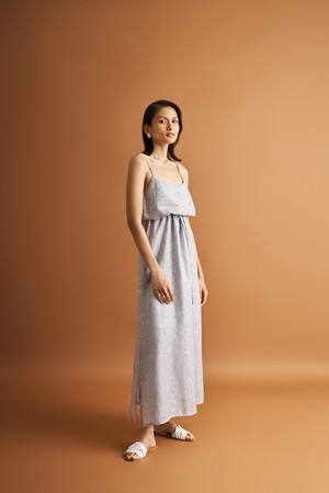 Strappy Pin Striped Maxi Dress from Reistor