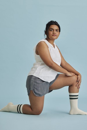 Power Play Shorts in Grey Denim from Reistor